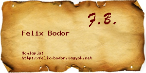 Felix Bodor névjegykártya